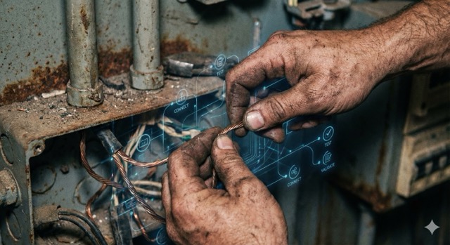 Handwerker bei der Arbeit